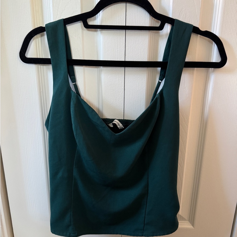Abercrombie Emerald Green Sweetheart Neckline Tank